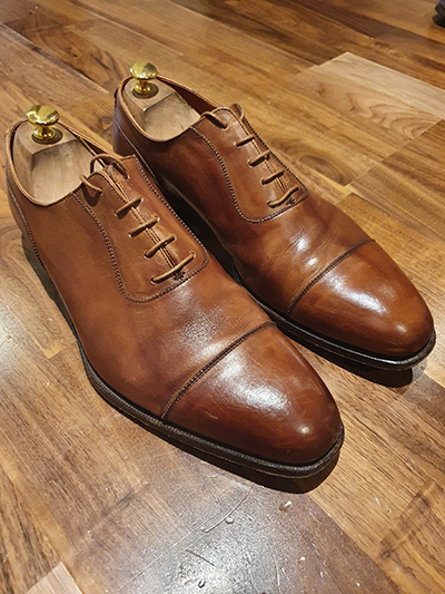 Pair of brown Edward Green derby shoes
